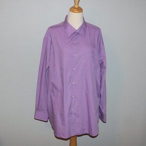 Ivy Crew 2XL XXL 18-18.5 34/35 Purple Button Up Dress Shirt